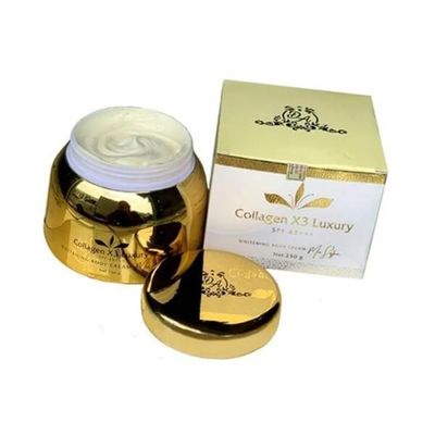 (250g) Kem Dưỡng Trắng Da Collagen X3 Luxury Đông Anh Mix Saffron - Trắng Sáng, Mềm Mịn, Chống Nắng SPF 45+++ Chính Hãng