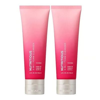 (2 Chai 125ml) Set Sữa Rửa Mặt Estée Lauder Nutritious 2-in-1 Foam Cleanser Chính Hãng