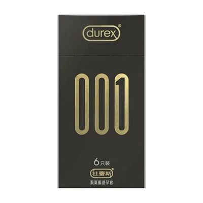 (Hộp 6 Cái) Bao cao su Durex 001 - Siêu mỏng, 54mm chính hãng