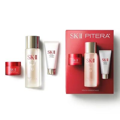 (3 Món) Set Dưỡng Da SK-II Pitera Youth Essentials (Sữa Rửa Mặt 20g + Nước Thần 230ml + Kem Dưỡng 15g) Chính Hãng