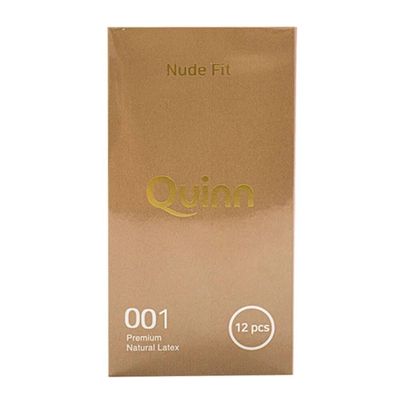 (Hộp 12 Cái) Bao cao su Quinn Nude Fit - Siêu mỏng, chống tuột Chính Hãng