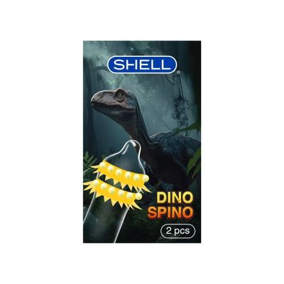 (Combo 2 Cái) Bao cao su Shell Dino Spino - Hộp 1 bao 2 vòng gai, bi nổi lớn + 1 bao Performax  chính hãng