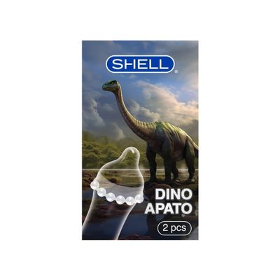 (Combo 2 Cái) Bao cao su Shell Dino Apato - Hộp 1 vòng 12 bi lớn + 1 bao Performax chính hãng