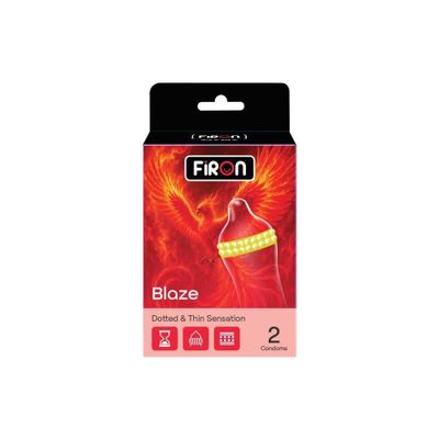 (Combo 2 cái) Bao cao su Firon Blaze - Hộp 1 bao 2 vòng bi siêu lớn + 1 bao Firon Rush chính hãng