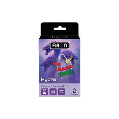 (Combo 2 Cái) Bao cao su Firon Hydra - Hộp 1 bao nhiều vòng gai, bi siêu lớn + 1 bao Firon Rush chính hãng