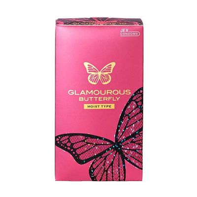 (Hộp 12 Cái) Bao cao su JEX Glamourous Butterfly Moist - Dưỡng ẩm tự nhiên với HA và Collagen chính hãng