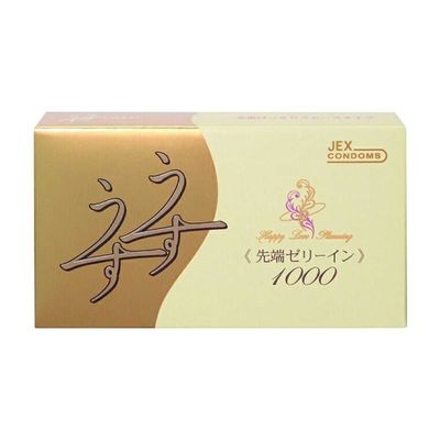 (Hộp 12 Cái) Bao cao su JEX UsuUsu Jelia Coat R1000 - Vừa vặn, ôm sát, nhiều gel chính hãng