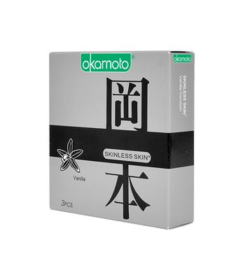 (Hộp 3 Cái) Bao Cao Su Okamoto Skinless Skin Vanilla Chính hãng