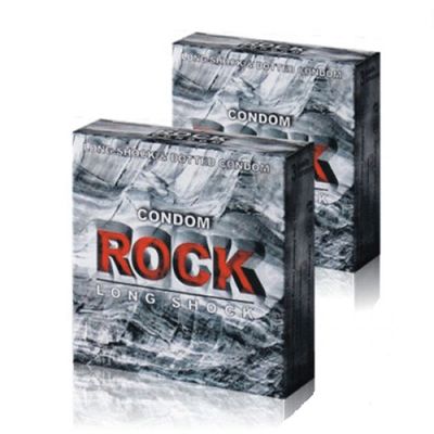 (Hộp 3 Cái) Bao Cao Su Rock Longshock Dành cho nam giới chính hãng