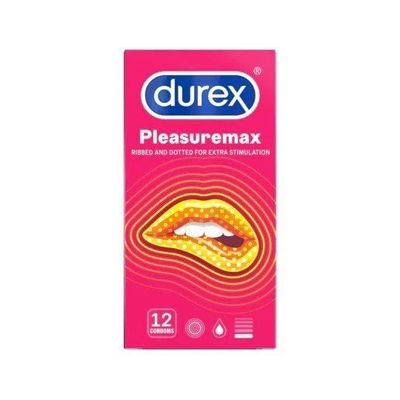 (Hộp 12 Cái) Bao cao su gân gai Durex Pleasuremax Chính Hãng
