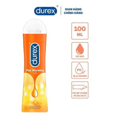 (Chai 100ml) Gel Bôi Trơn Durex Play Warming Lube Chính Hãng