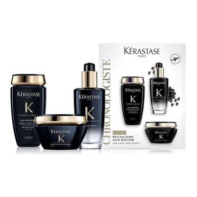 Bộ Sản Phẩm Chăm Sóc Tóc Kérastase Chronologiste Kit - Dầu Gội, Mặt Nạ, Dầu Dưỡng Tóc Chính Hãng, Tăng Cường Độ Bóng, Di