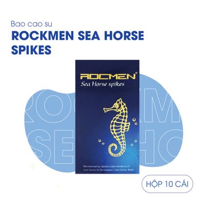 (Hộp 10 Cái) Bao Cao Su Điểm Nổi, Hương Bạc Hà Rocmen Sea Horse Spikes Chính hãng