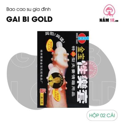 (Hộp 2 Cái) Bao Cao Su Gai Bi Gold Chính hãng