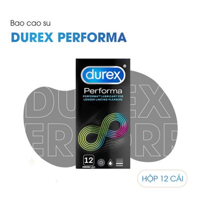 (Hộp 12 Cái) Bao Cao Su Dành Cho Nam Giới Durex Performa Chính Hãng Chính hãng