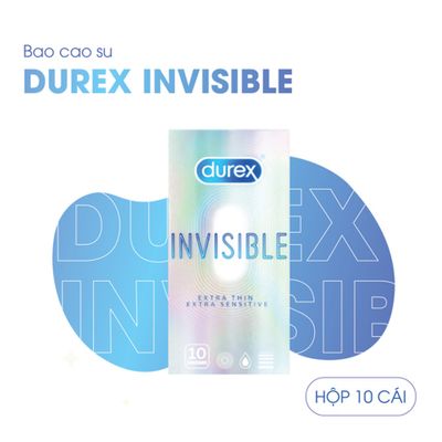 (Hộp 10 Cái) Bao Cao Su Siêu Mỏng Durex Invisible Chính Hãng Chính hãng
