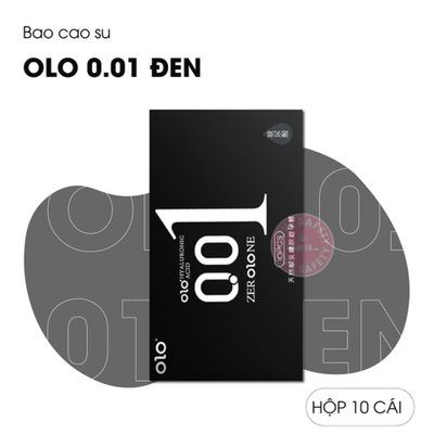 (Hộp 10 Cái) Bao Cao Su OLO Đen Siêu Mỏng, Hương Vani Chính hãng