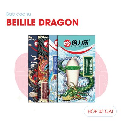 (Hộp 3 Cái) Bao Cao Su Gai Bi Lớn Dragon HBM Chính hãng