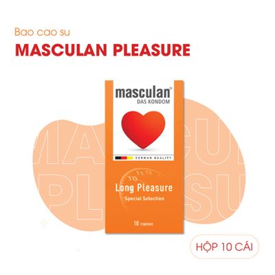 (Hộp 10 Cái) Bao Cao Su Dành Cho Nam Giới Masculan Long Pleasure 5in1 Chính hãng