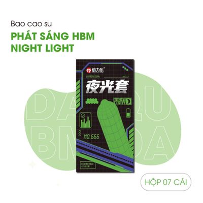 (Hộp 7 Cái) Bao Cao Su Dạ Quang HBM, Phát Sáng Trong Đêm Chính hãng