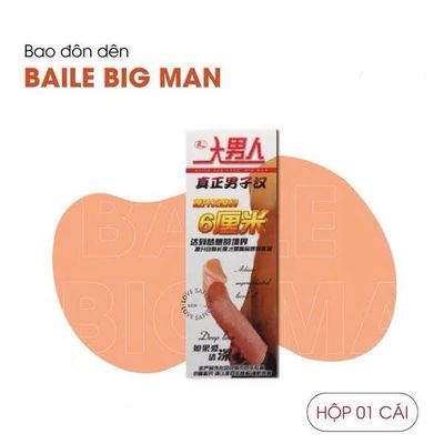 (Hộp 1 Cái) Bao Cao Su Đôn Dên Dành Cho Nam Baile Big Man Tăng 6cm Chính Hãng