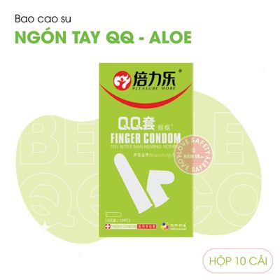 (Hộp 10 Cái) Bao Cao Su Ngón Tay Beilile QQ Aloe Chính hãng