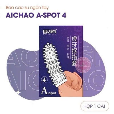 (Hộp 1 Cái) Bao Cao Su Ngón Tay Gai Nổi Lớn Aichao A Spot 4 Chính Hãng