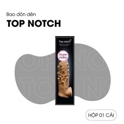 (Hộp 1 Cái) Bao Cao Su Đôn Dên Tăng Kích Thước Top Notch Gai Nổi, Chống Tuột Chính Hãng