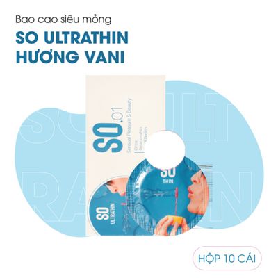 (Hộp 12 Cái) Bao Cao Su Siêu Mỏng SO Ultrathin Chính Hãng