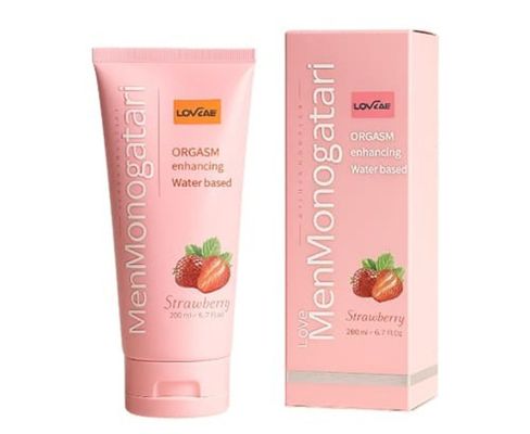 (Chai 200ml) Gel Bôi Trơn Hương Dâu Tây Love Menmongatari Ngọt Ngào Hàng Thương Chính Hãng