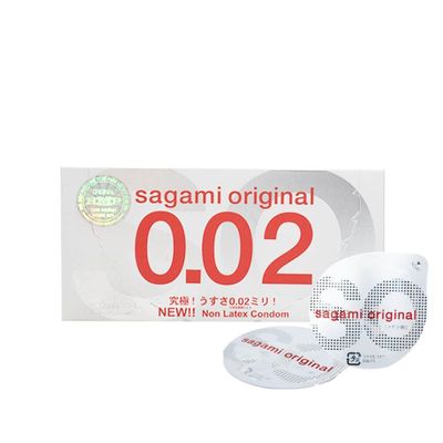 (Hộp 2 Cái) Bao cao su Sagami - Siêu mỏng 0.02mm chính hãng