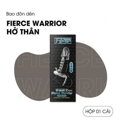 (Hộp 1 Cái) Bao Cao Su Đôn Dên Hở Thân Fierce Warrior Rung Nhánh, Chống Tuột Chính Hãng