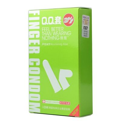 (HỘP 10 CÁI) BAO CAO SU NGÓN TAY QQ XANH LÁ CHÍNH HÃNG