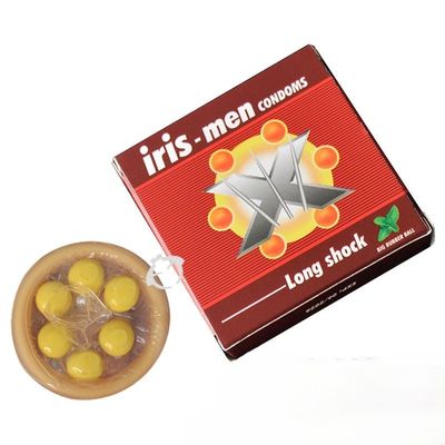 10 Bao Cao Su Iris-men Long Shock 6 Bi Siêu To - Kích Thước Bi 8mm, Kéo Dài Thời Gian Cuộc Yêu
