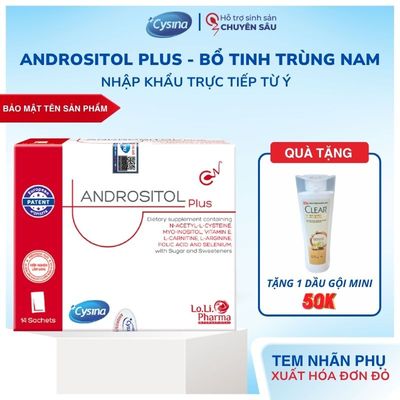Andrositol Plus Bổ Tinh Trùng Nam, Tăng Chất Lượng Tinh Trùng Và Số Lượng Tinh Trùng Date 06/2027