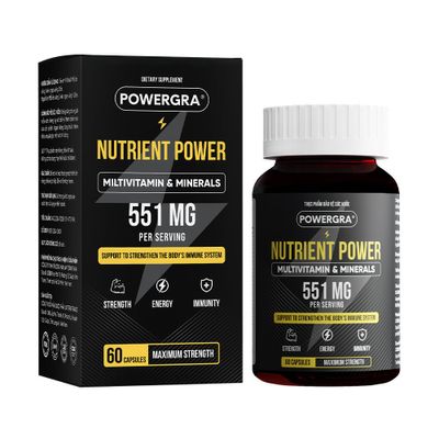 Viên uống bổ sung vitamin tổng hợp và khoáng chất Powergra Nutrient Power - Hộp 60 viên 662179