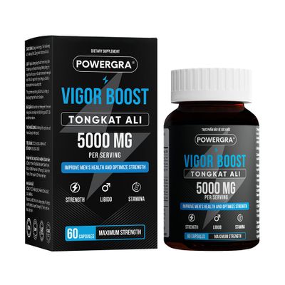Viên uống khôi phục và bổ sung sinh lý nam giới Powergra Vigor Boost TongKat Ali - Hộp 60 viên 662188