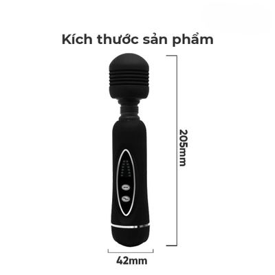 Máy Massage Điểm G Power Wand 12 Chế Độ – Trục Lò Xo Bẻ Cong Linh Hoạt, Silicone Y Tế Cao Cấp (Tặng Kèm 2 Đầu Phụ)