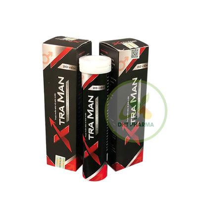 Xtraman - Viên Sủi Hỗ Trợ Bổ Thận Tráng Dương Tăng Sinh Lý Nam, hộp 20 viên