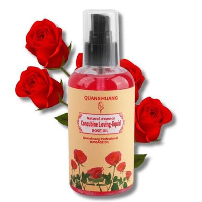 Tinh Dầu Massage Toàn Thân Quanshuang Hương Hoa Hồng 200ml – Kích Thích Ham Muốn, Dưỡng Da Mịn Màng