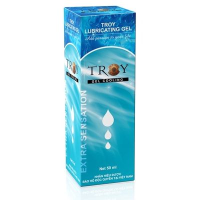 Gel Bôi Trơn Troy Gel Cooling Malaysia Hương Bạc Hà 50ml – Tăng Độ Ẩm, Mát Lạnh Hưng Phấn