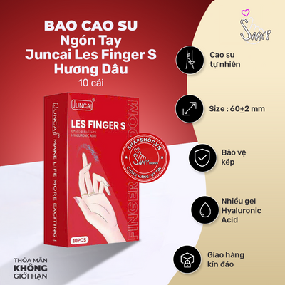 (Snapshop) Bao Cao Su Ngón Tay Juncai Les Finger S Hương Dâu Chính Hãng