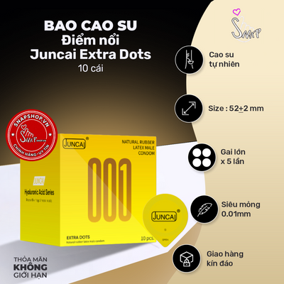 (Snapshop) Bao Cao Su Siêu Điểm Nổi Juncai Extra Dots Chính Hãng