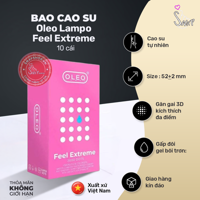 (Snapshop) Bao Cao Su Gân Gai Oleo Lampo Feel Extreme Nhiều Gel Chính Hãng