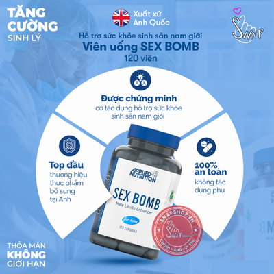 (Snapshop) Viên Uống Tăng Cường Sinh Lý Sex Bomb for Him Applied Nutrition Chính Hãng