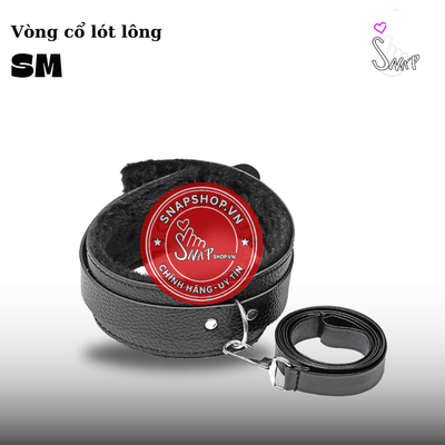 (Snapshop) Vòng Cổ Da SM Lót Lông Chính Hãng