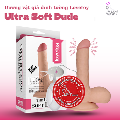 (Snapshop) Dương Vật Dính Tường Lovetoy Ultra Soft Dude 7.5 Có Rung Chính Hãng