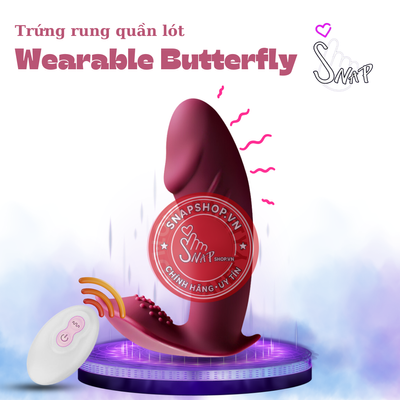 (Snapshop) Trứng Rung Wearable Butterfly 10 Chế Độ Rung Chính Hãng