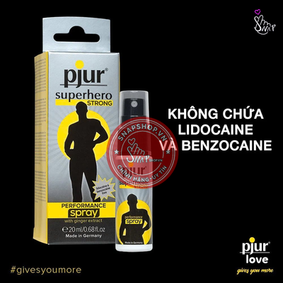 (Snapshop) Kem Bôi Kéo Dài Thời Gian Pjur Superhero Serum - Chai 20ml Chính Hãng