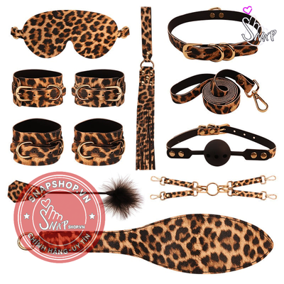 (Snapshop) Bộ Dụng Cụ Cosplay Leopard Set 10 Món BDSM Chính Hãng